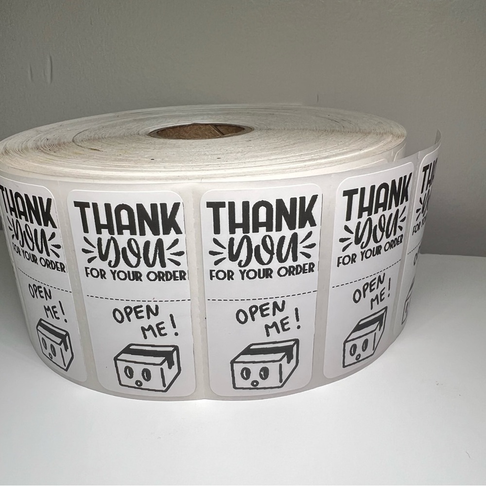 Set of 100 - Thank you / Open Me Seal Adhesive Packaging Label Stickers  new - Picture 4 of 12